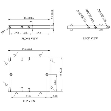BERNARDO Rundtische / Schwenktische / Kreuztische – Modell Schwenkbarer Winkeltisch SW