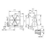 BERNARDO Rundtische / Schwenktische / Kreuztische – Modell Schwenkbarer Rundtisch TSK 250