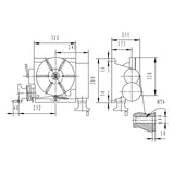 BERNARDO Rundtische / Schwenktische / Kreuztische – Modell Schwenkbarer Rundtisch TSK 320