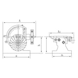 BERNARDO Rundtische / Schwenktische / Kreuztische – Modell Halbuniversal-Teilkopf BS-1