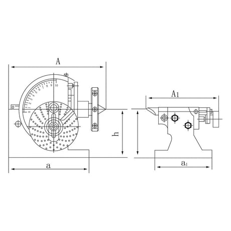 BERNARDO Rundtische / Schwenktische / Kreuztische – Modell Halbuniversal-Teilkopf BS-1