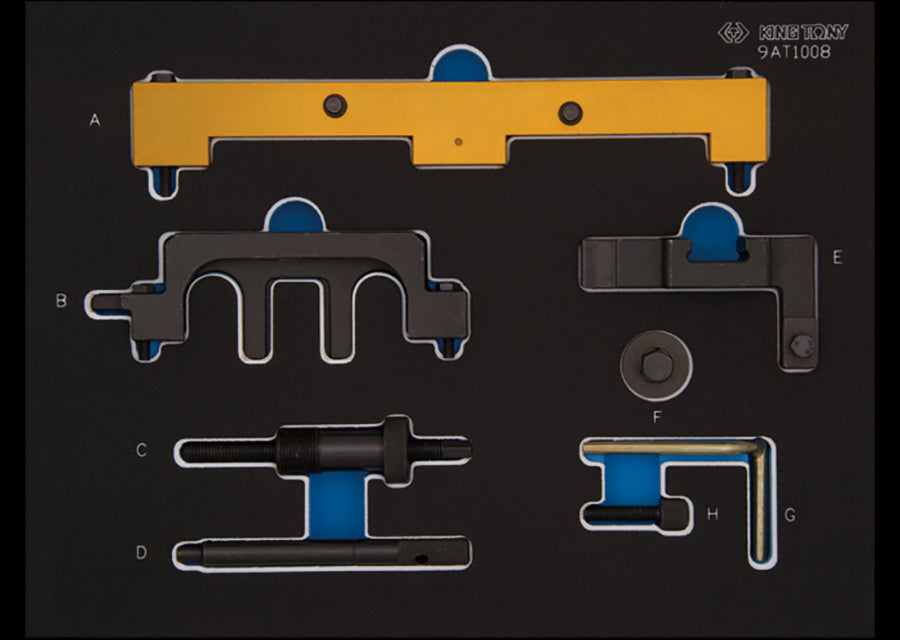 KING TONY Profi-Werkzeuge - Steuerzeiten-Einstellset für Doppel-Nockenwellenmotoren BMW 9AT1008