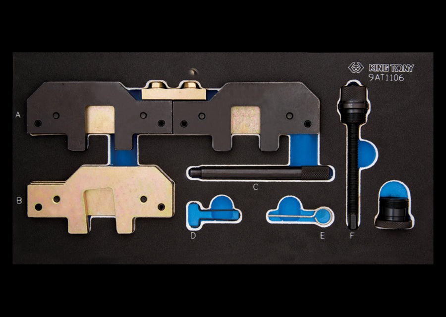 KING TONY Profi-Werkzeuge - Steuerzeiten-Einstell-Set für Benzinmotoren BMW 9AT1106