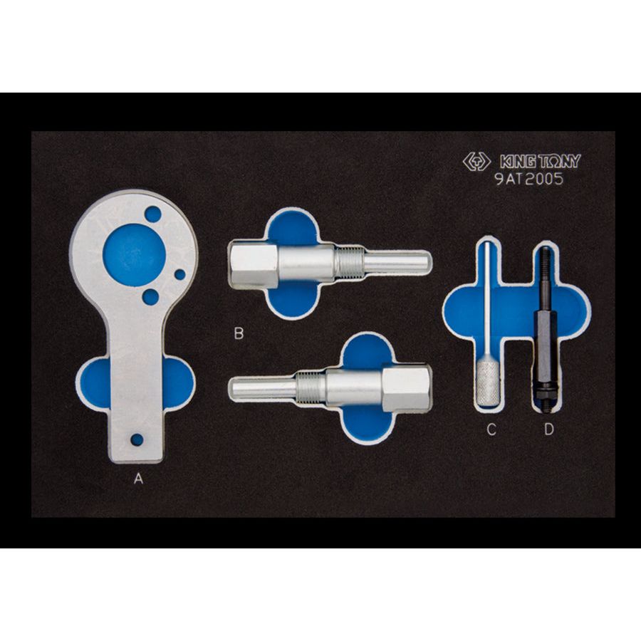 KING TONY Profi-Werkzeuge - Steuerzeiten-Einstell-Set für Dieselmotoren VAUXHALL/OPEL / SAAB 9AT2005