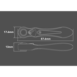 KING TONY Profi-Werkzeuge - 1/4" Miniratsche - 87.6 mm 276B35