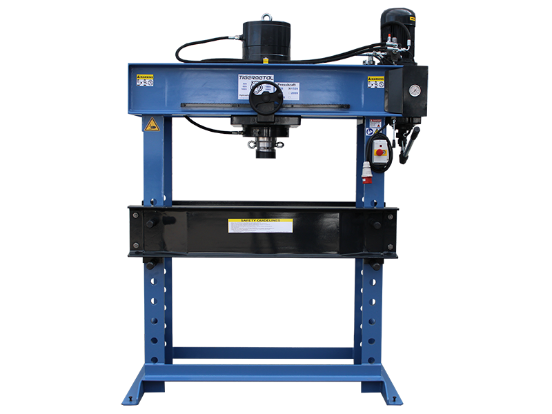Tigermetal Hydraulische Werkstattpresse 30 Tonnen mit Handrad - TMWH30K
