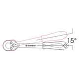 KING TONY Profi-Werkzeuge - Ratsche 1/4" 15° 277455G