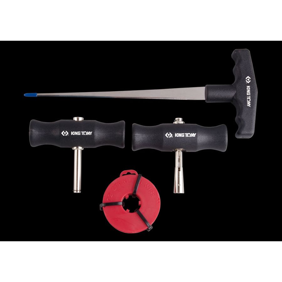 KING TONY Profi-Werkzeuge - Werkzeug-Set zum Ausbau der Windschutzscheibe - 4 tlg. 9CW01