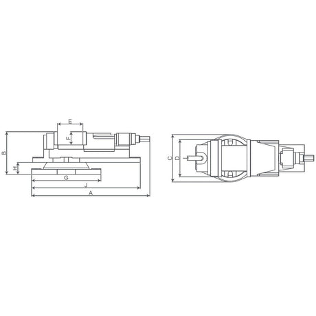 BERNARDO Schraubstöcke – Modell Maschinenschraubstock KV 100