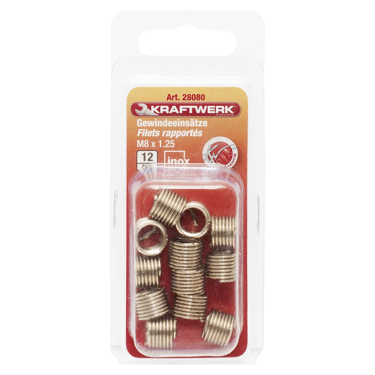Kraftwerk Gewindeeinsätze M10 x 1.25 mm, 12-tlg