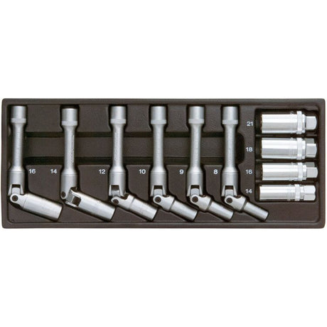 Custor 3/8" Zündkerzen-/Glühkerzen-Steckschlüsselsatz, 10tlg, S-Module CSP03010S