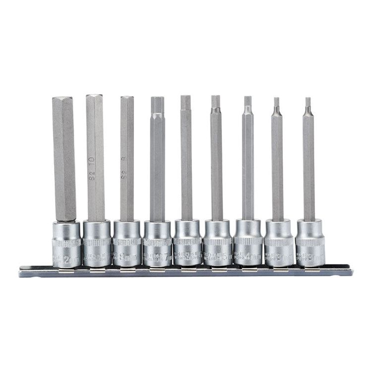 Deltach 3/8" Stecknuss Leiste lang, 9 Stück 501326