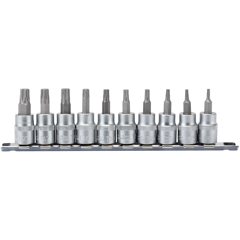 Draper Tools 3/8" Steckschlüsselschiene torx plus, 10 Stück D16339