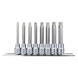 Deltach 3/8" Steckschlüsselschiene Vielzahn/Spline lang, 8 Stück 501328