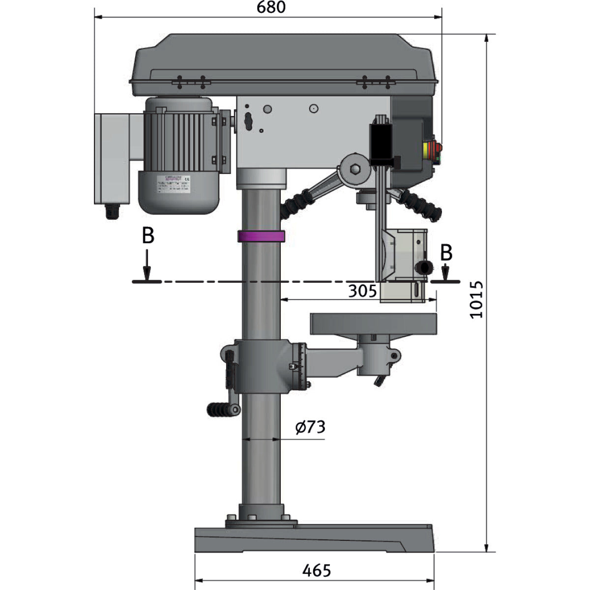 OPTIMUM Tischbohrmaschine OPTIdrill D 23Pro (400 V) Aktions Set SM-3003020SET