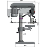 OPTIMUM Tischbohrmaschine OPTIdrill D 23Pro (400 V) Aktions Set SM-3003020SET