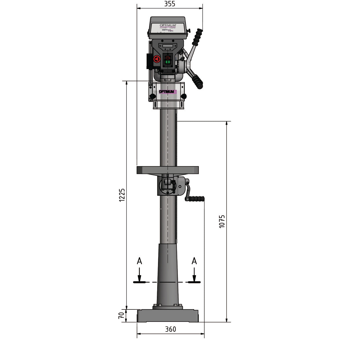 Optimum Säulenbohrmaschine OPTIdrill D 26Pro Aktions Set - SM-3003030SET