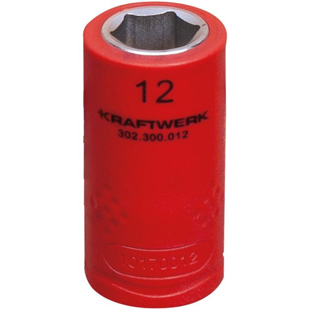 Kraftwerk 3/8" VDE Elektriker Steckschlüsseleinsatz Aussen Sechskant 12 mm