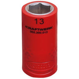 Kraftwerk 3/8" VDE Elektriker Steckschlüsseleinsatz Aussen Sechskant 13 mm