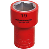 Kraftwerk 3/8" VDE Elektriker Steckschlüsseleinsatz Aussen Sechskant 19 mm