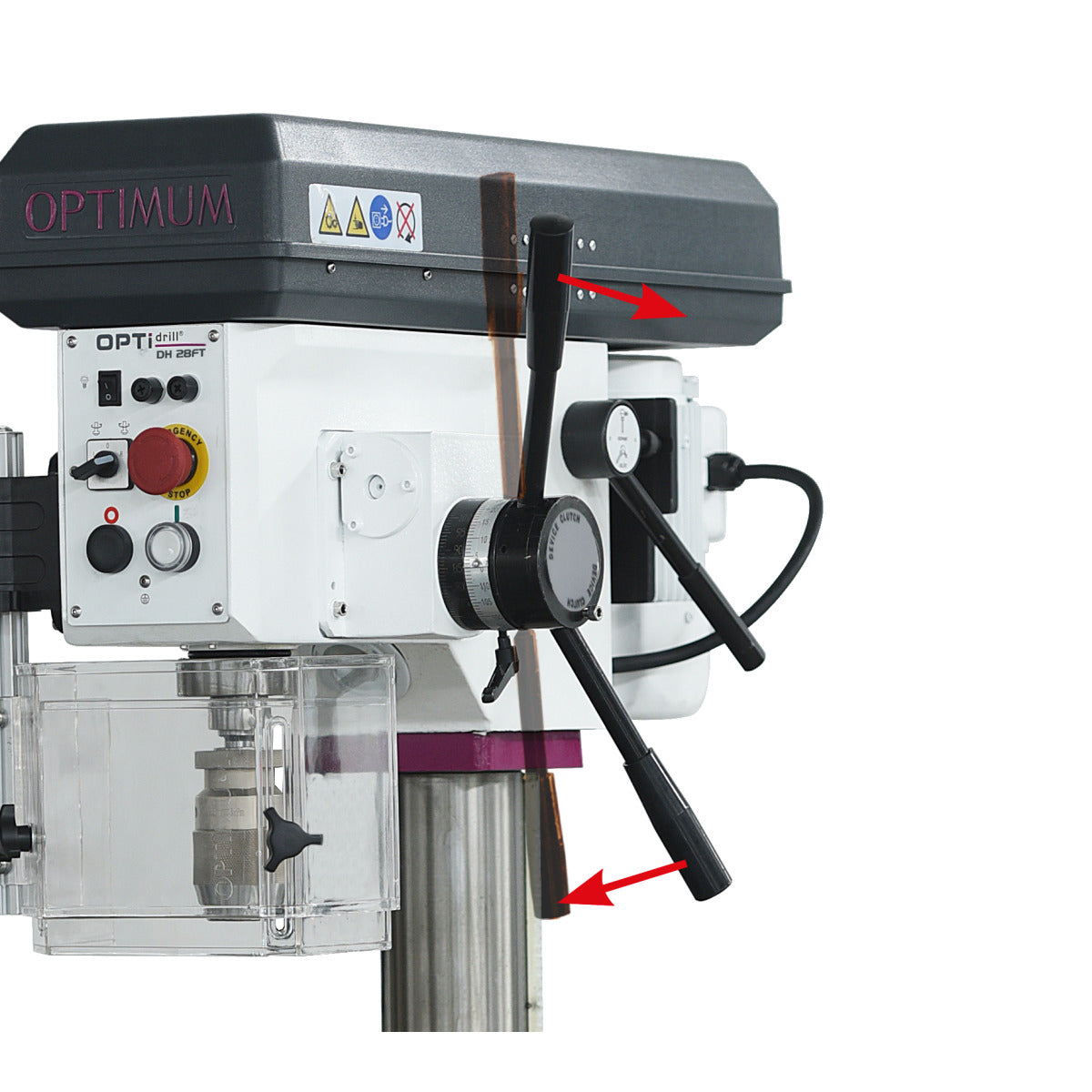 Optimum Tischbohrmaschine OPTIdrill DH 24FT Aktions-Set inkl. Maschinenschraubstock - SM-3020244SET