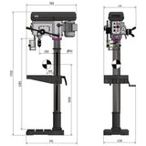 Optimum Säulenbohrmaschine OPTIdrill DH 28FS Set - SM-3020284SET
