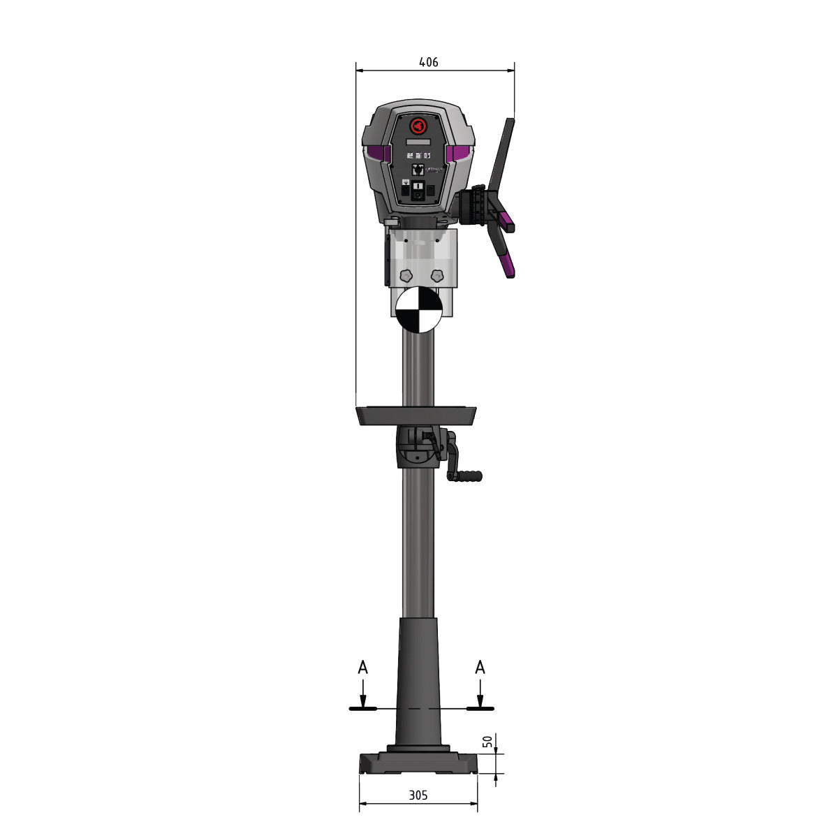 Optimum Säulenbohrmaschine OPTIdrill DP 26-F (400 V) Set - SM-3020625FSET
