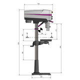Optimum Säulenbohrmaschine OPTIdrill DP 26-F (400 V) - SM-3020625F