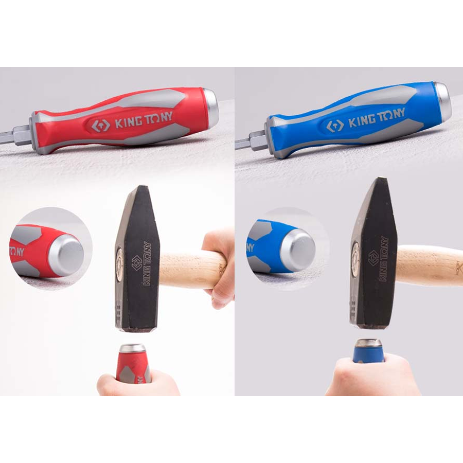 KING TONY Profi-Werkzeuge - Schlitz- und PHILLIPS®-Schraubendreherset, Heavy Duty - 6 tlg. 30206MR