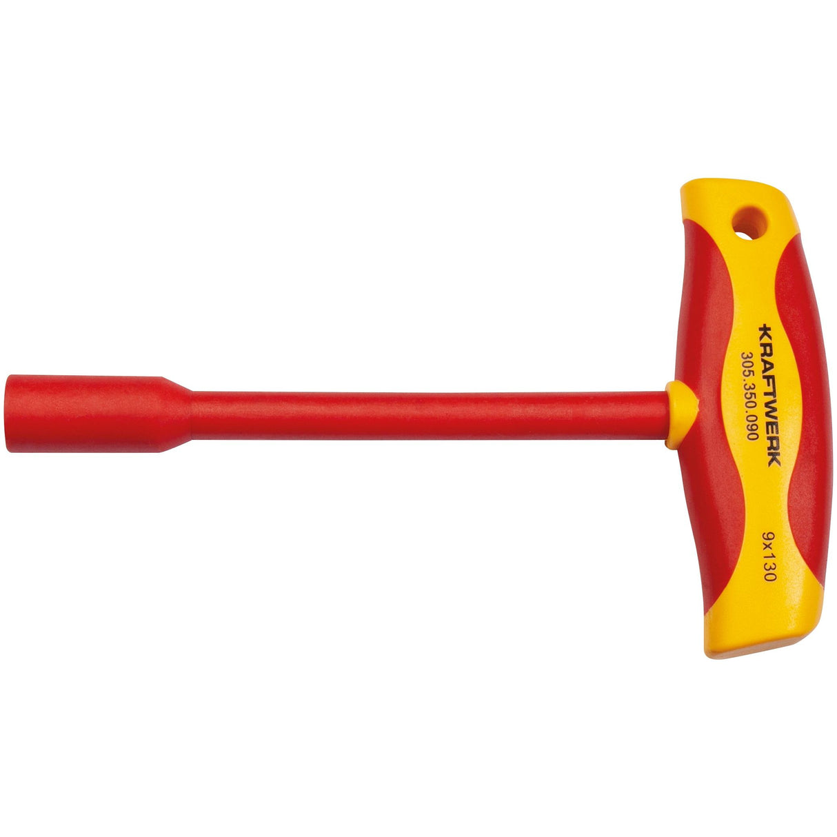 Kraftwerk VDE Elektriker Steckschlüssel mit T-Griff Aussen Sechskant 9 mm