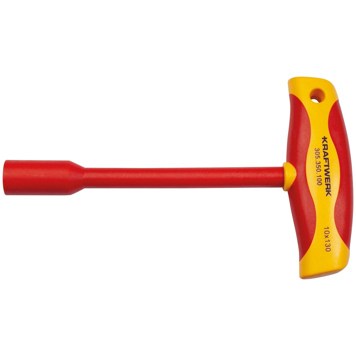 Kraftwerk VDE Elektriker Steckschlüssel mit T-Griff Aussen Sechskant 10 mm
