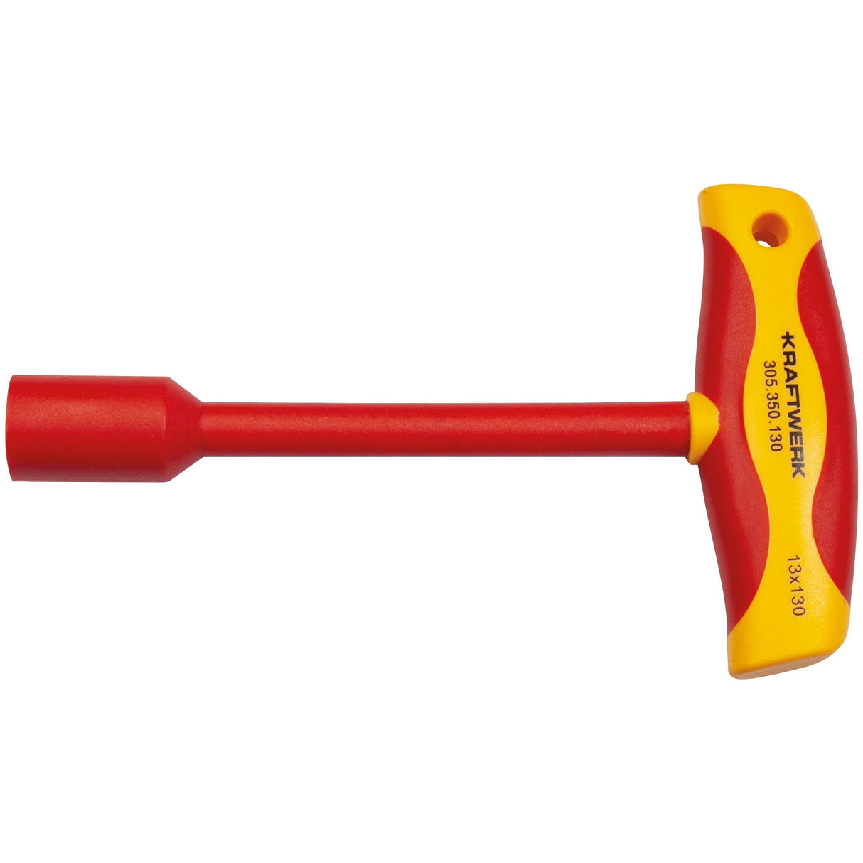 Kraftwerk VDE Elektriker Steckschlüssel mit T-Griff Aussen Sechskant 13 mm