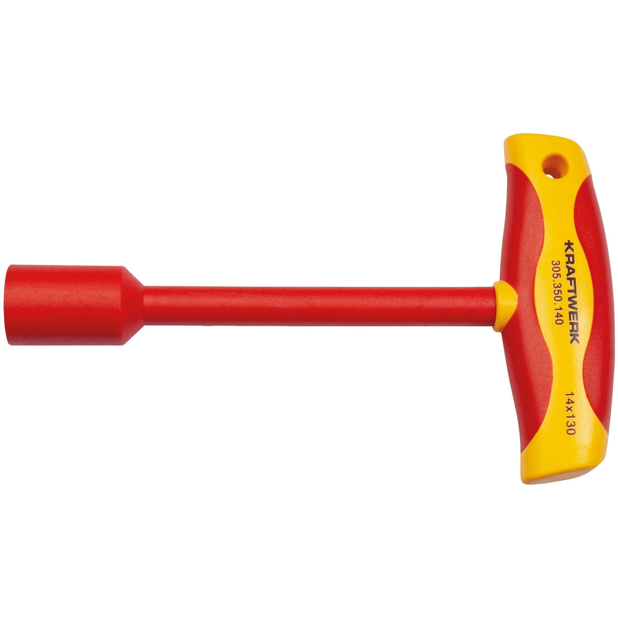 Kraftwerk VDE Elektriker Steckschlüssel mit T-Griff Aussen Sechskant 14 mm