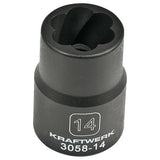 Kraftwerk PRO LINE 1/2" Spiralnutenausdreher, Ausdreh-Steckschlüsseleinsatz 14 mm