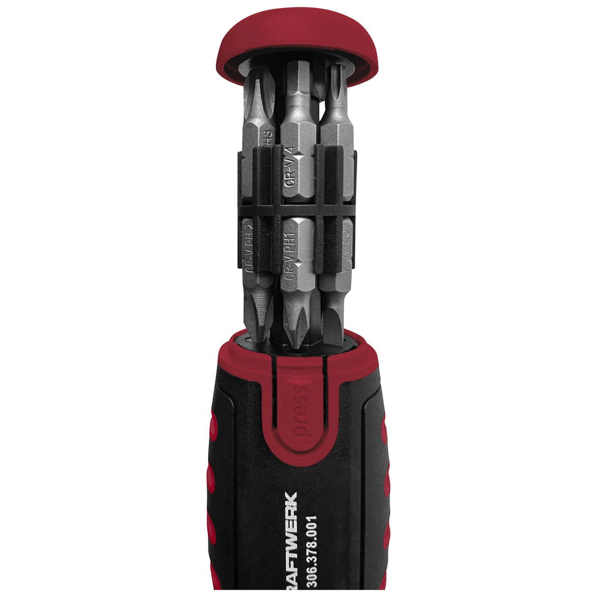 Kraftwerk BASIC LINE 1/4" Ratschen-Schraubendreher mit Bit-Aufsätzen 12 in 1, 13-tlg