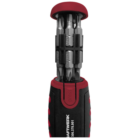 Kraftwerk BASIC LINE 1/4" Ratschen-Schraubendreher mit Bit-Aufsätzen 12 in 1, 13-tlg