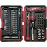 Kraftwerk BASIC LINE 1/4" Bit Box Satz mit T-Griff Schraubendreher, 53-tlg