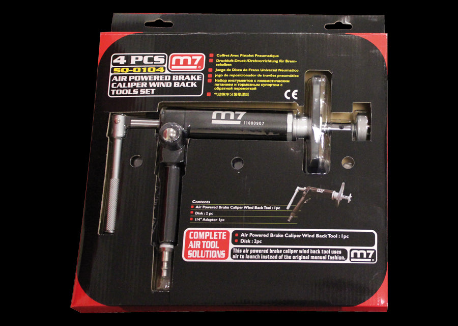 M7 Power-Werkzeuge - Set pneumatischer Bremskolbenrücksteller - 4 tlg. SQ0104