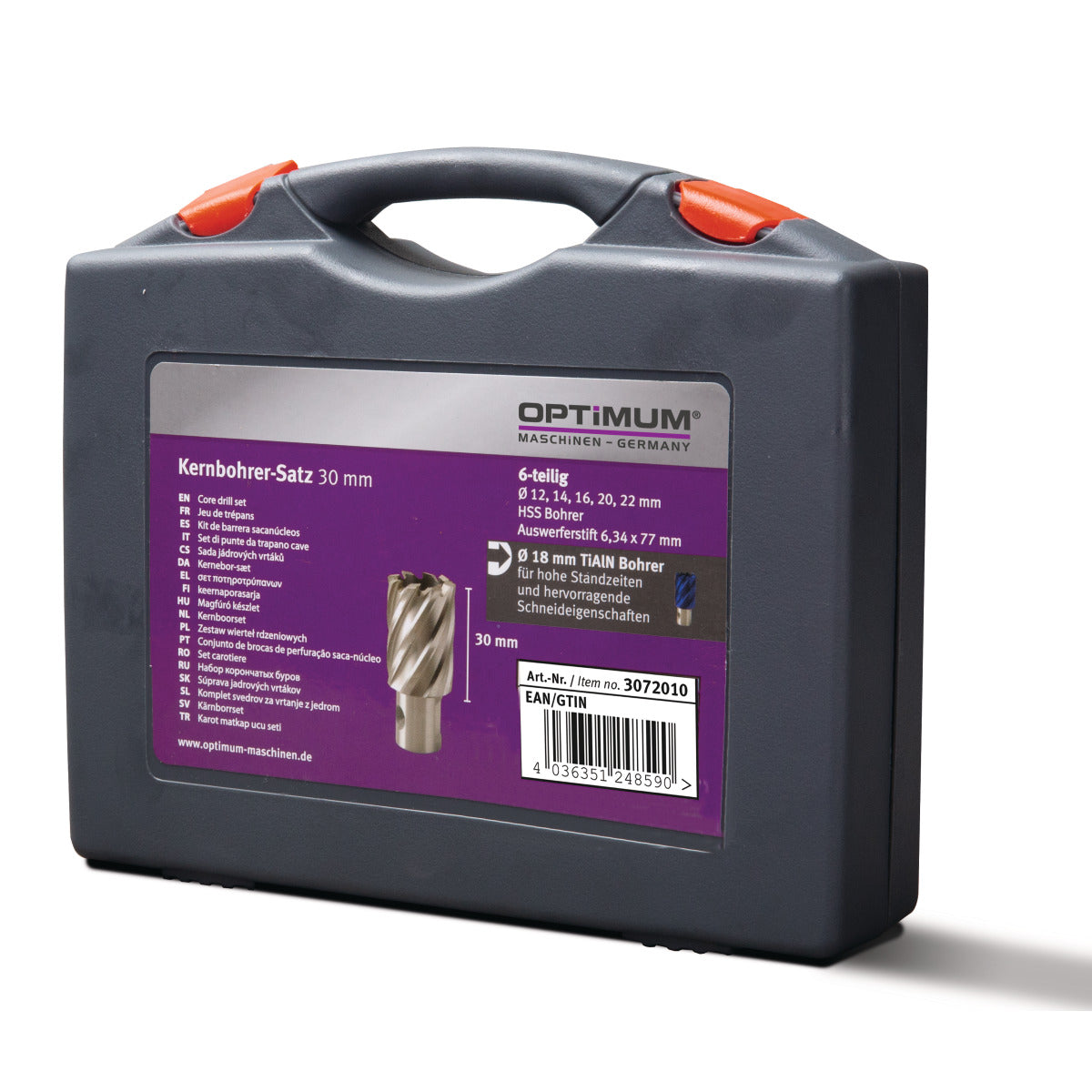 Optimum Kernbohrerset HSS-TiAlN 30 - SM-3072010