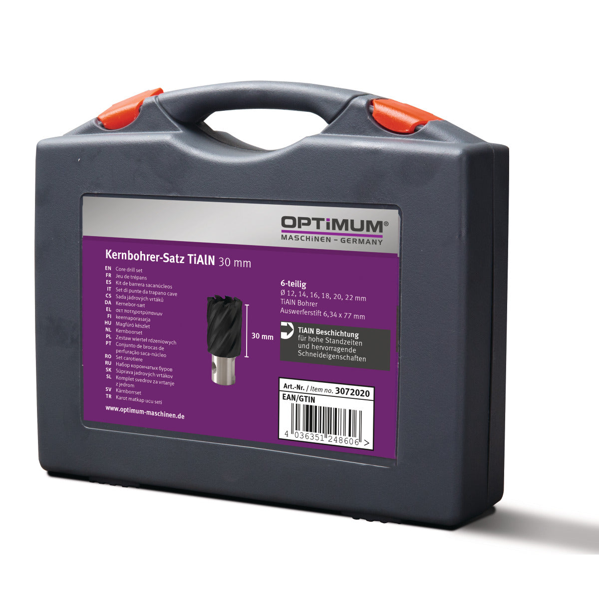 Optimum Kernbohrerset TiAlN 30 - SM-3072020