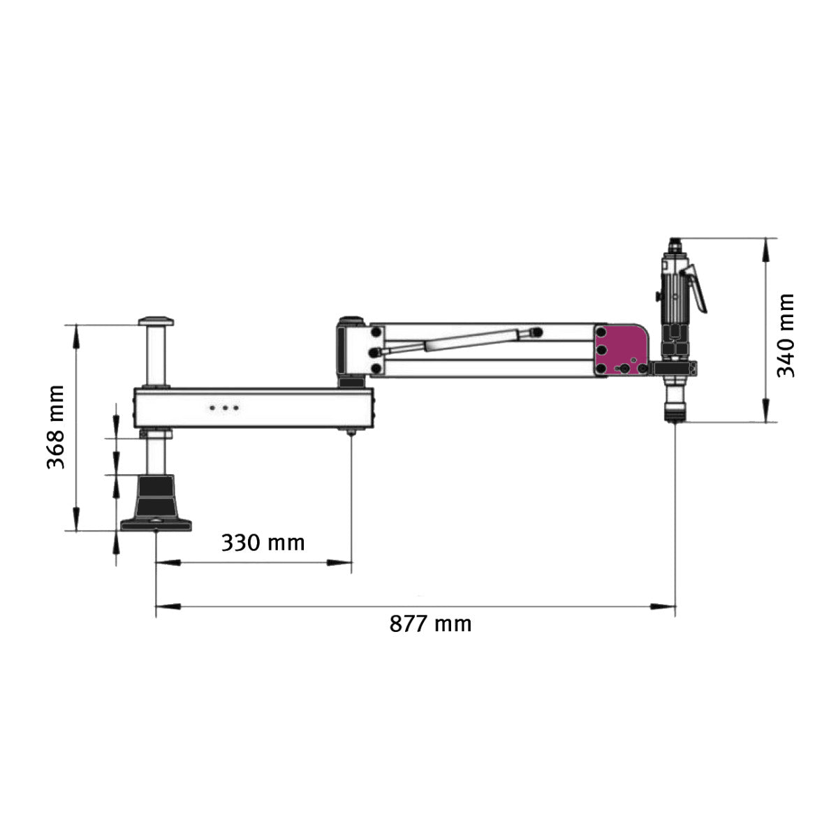 Optimum Pneumatischer Gewindeschneidapparat OPTIdrill DGP 12 - SM-3081120