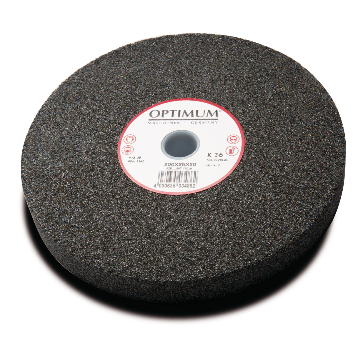 Optimum Normalkorund-Schleifscheibe Ø 300 x 35 Ø 30 mm, K36, Härte M - Art. 3098141