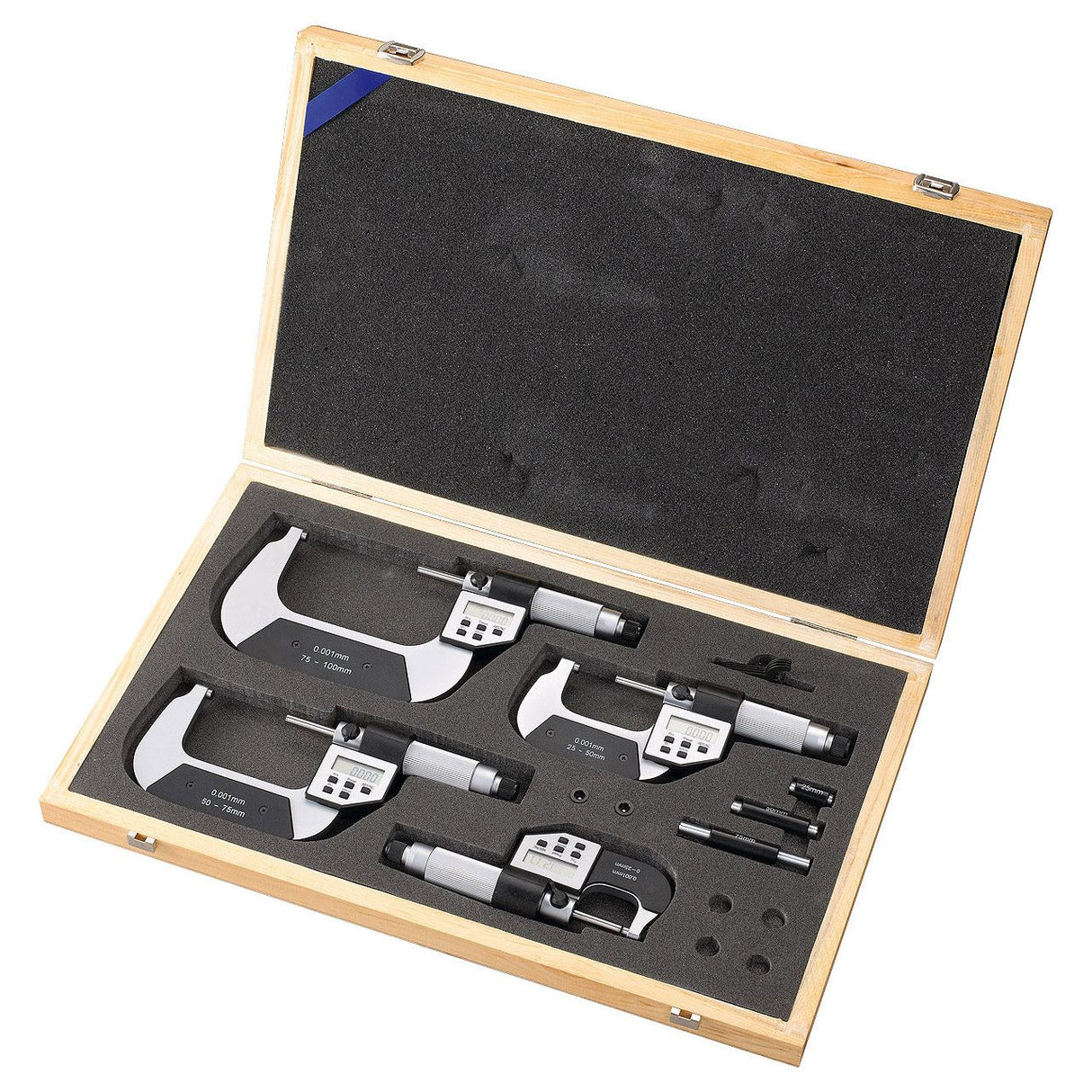 BERNARDO Bügelmessschraube – Modell Digital-Bügelmessschraube 4-tlg.