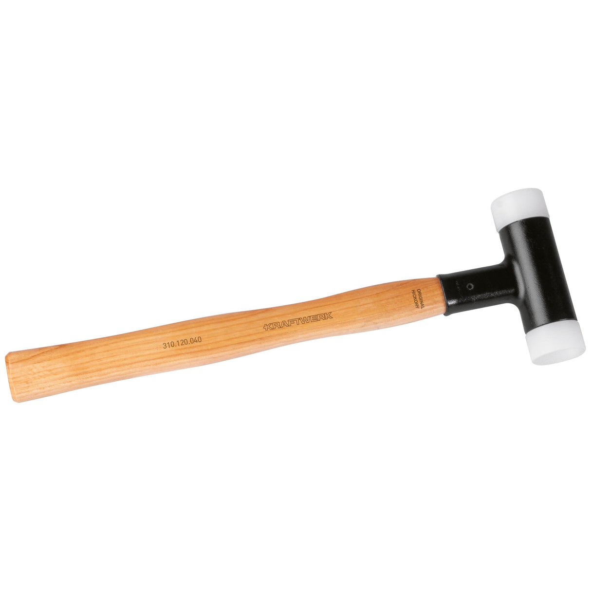 Kraftwerk PRO LINE Rückschlagfreier Hammer mit Nylonkopf, Hickory-Griff, Ø 40 mm, 480 g
