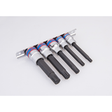 KING TONY Profi-Werkzeuge - 3/8"+ 1/2" RIBE Steckschlüssel-Set, Steckleiste - 5 tlg. 3105PR