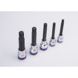 KING TONY Profi-Werkzeuge - 3/8"+ 1/2" RIBE Steckschlüssel-Set, Steckleiste - 5 tlg. 3105PR