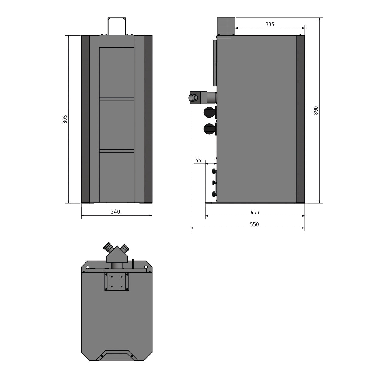 Optimum Maschinenunterbau mit Absaugung GU 1 (400 V) - SM-3107109