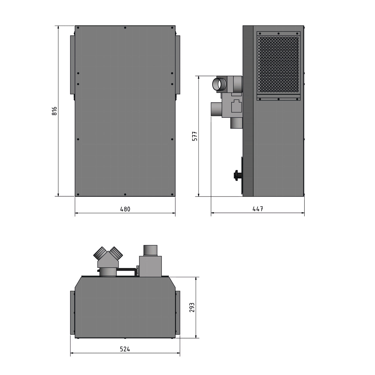 Optimum Maschinenunterbau mit Absaugung GU 2 - SM-3107115