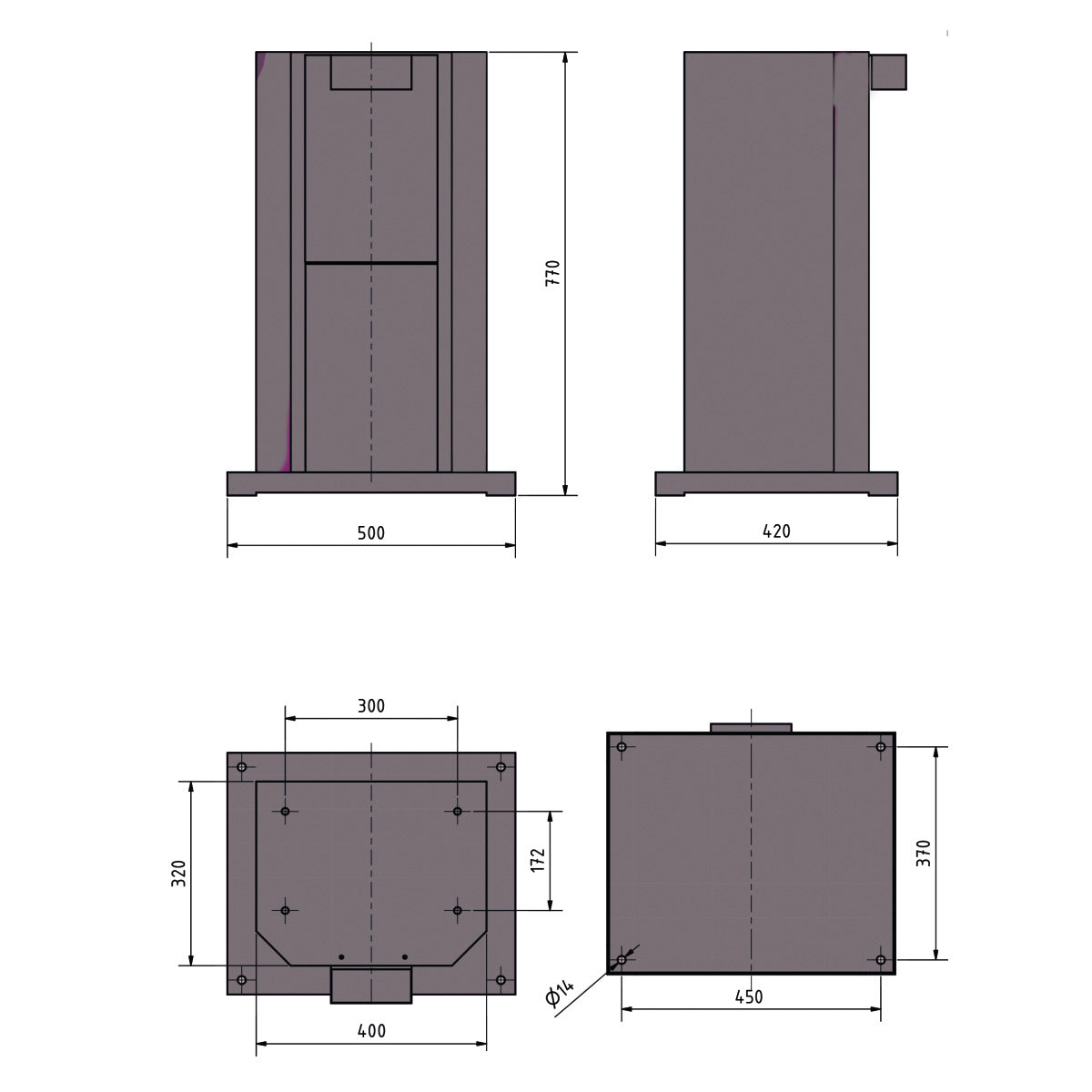 Optimum Maschinenunterbau GU 4-H - SM-3107123