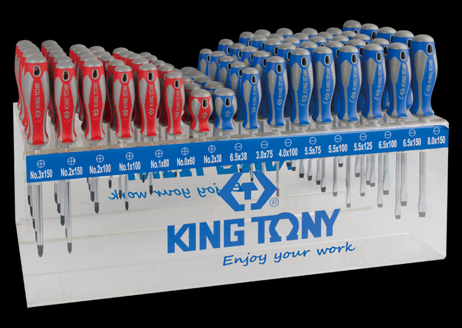 KING TONY Profi-Werkzeuge - Schraubendreher-Verkaufsdisplay - 96 tlg. 31416MR